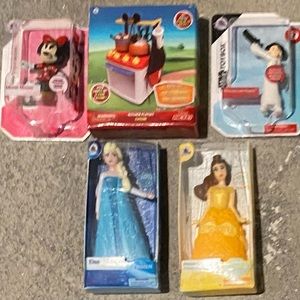 🔥5/25 Zuru LOT/5 Mini Action Figure Disney Minnie Mouse Princess Leia Elsa Belle